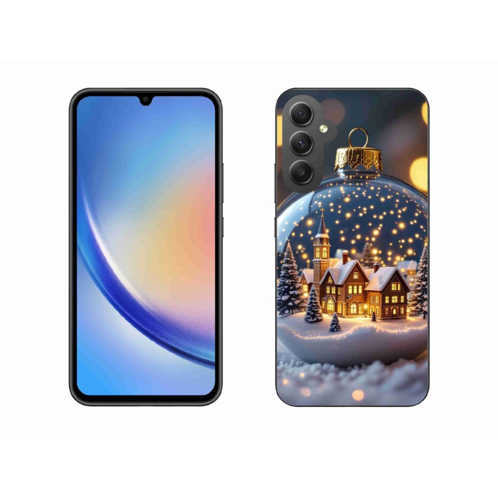 Gélový kryt mmCase na Samsung Galaxy A34 5G - vianočné gule 4