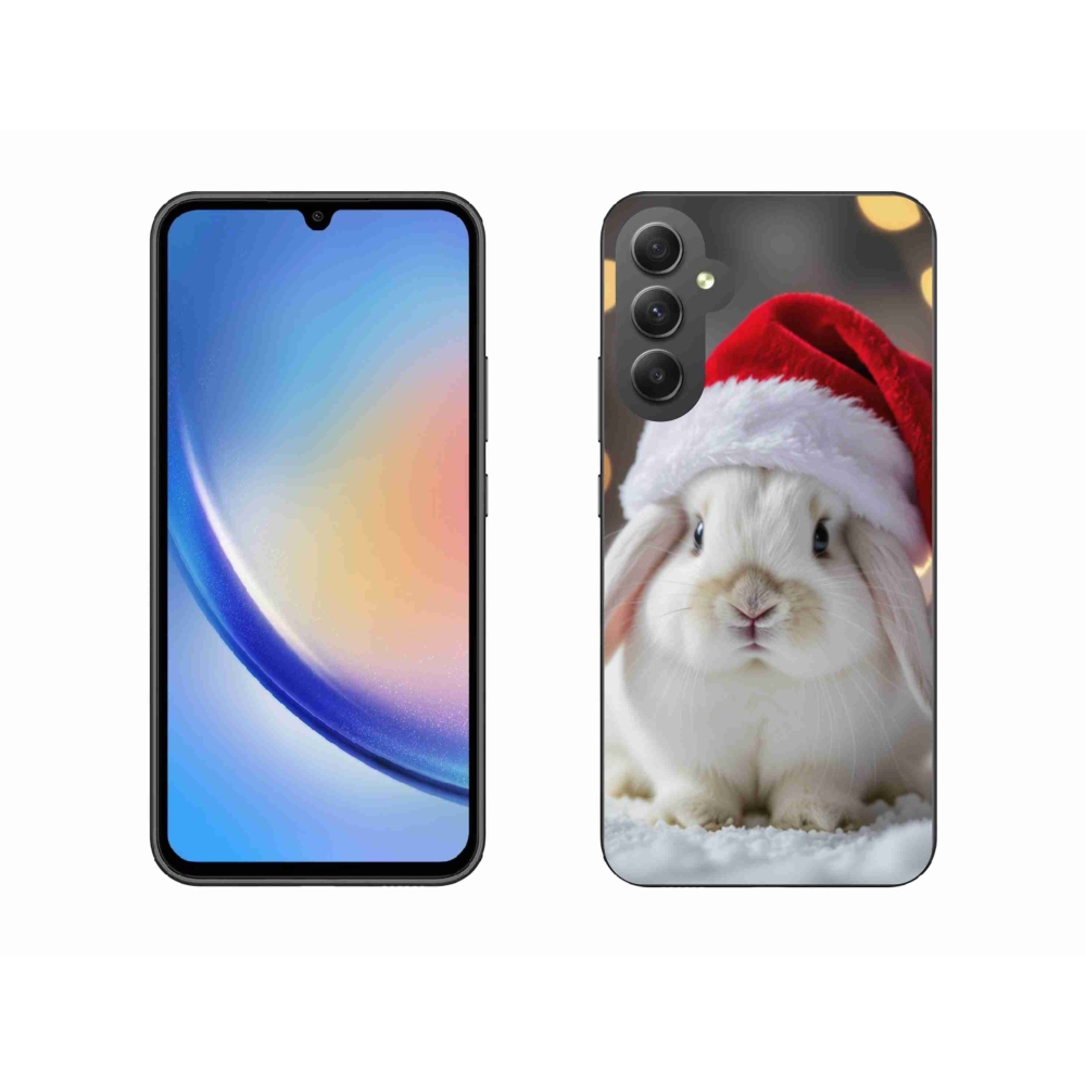 Gélový kryt mmCase na Samsung Galaxy A34 5G - vianočný králik