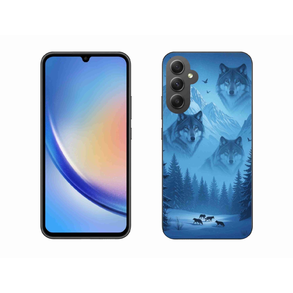 Gélový kryt mmCase na Samsung Galaxy A34 5G - vlčia svorka