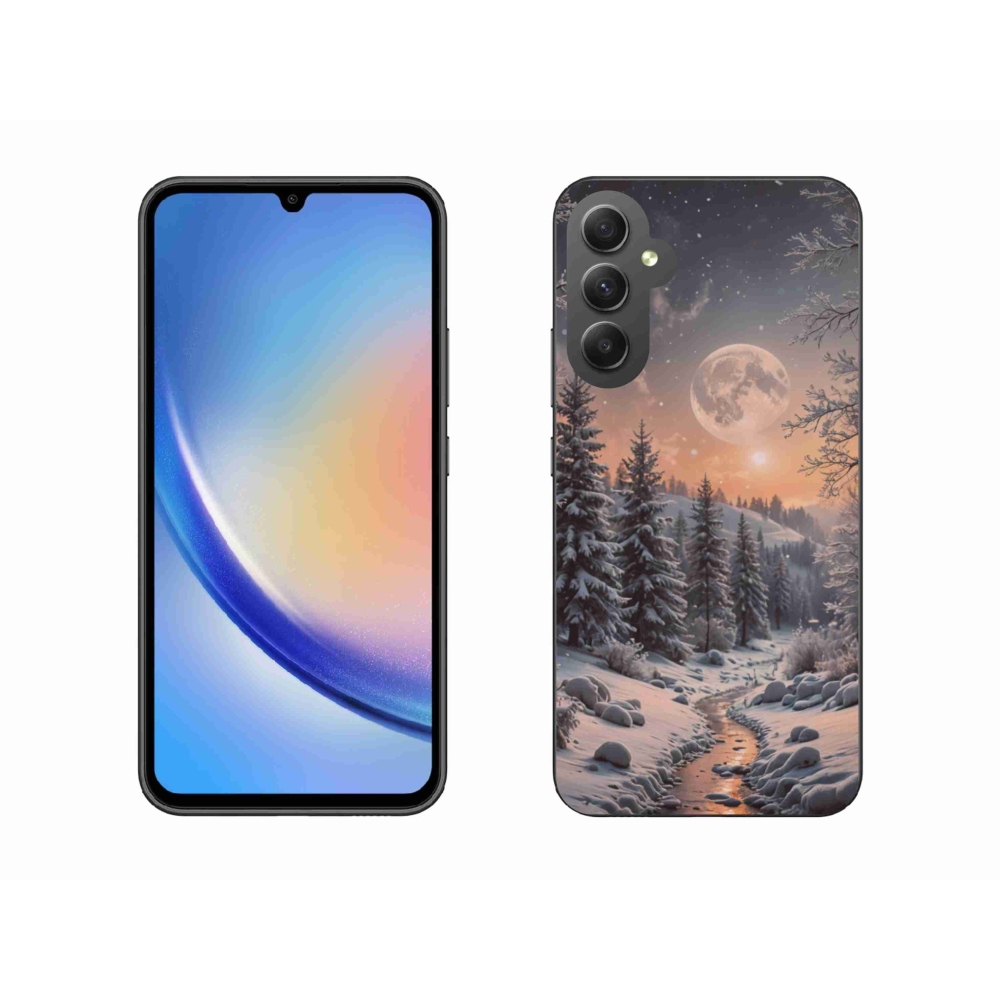 Gélový kryt mmCase na Samsung Galaxy A34 5G - zimná krajina 2