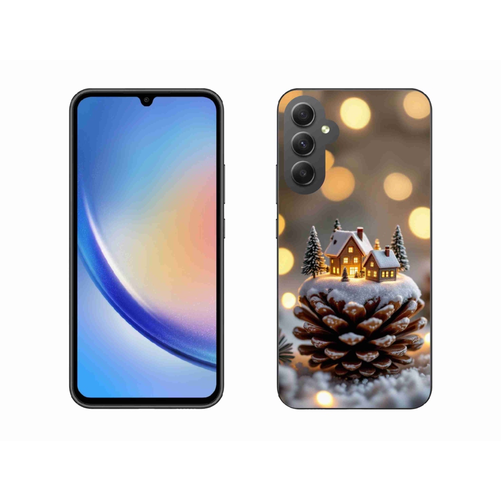 Gélový kryt mmCase na Samsung Galaxy A34 5G - zimná dedinka