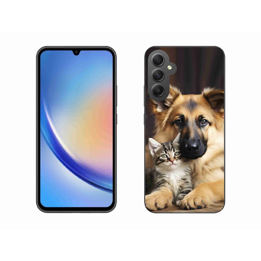 Gélový kryt mmCase na Samsung Galaxy A34 5G - zvieracie priateľstvo