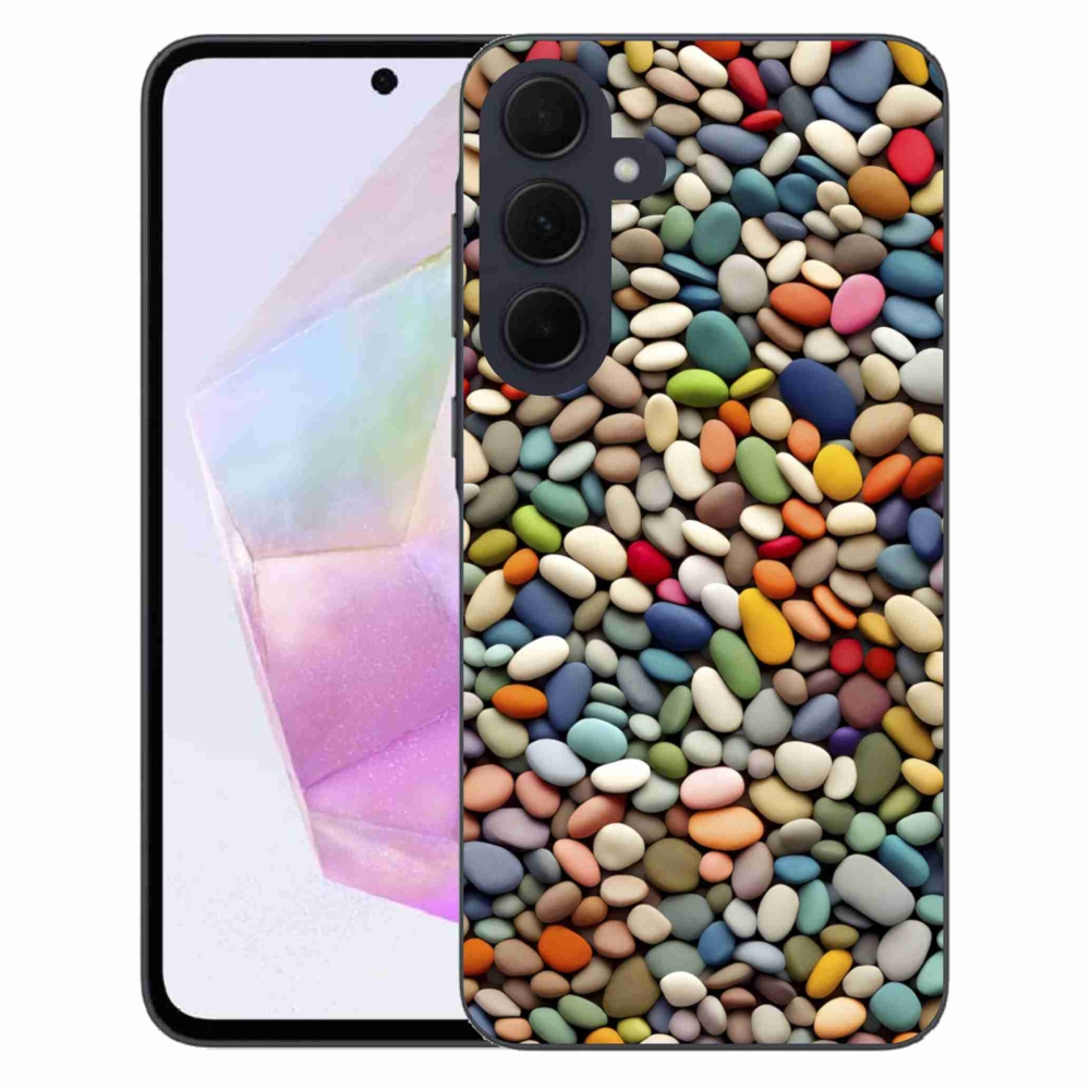 Gélový kryt mmCase na Samsung Galaxy A35 5G - farebné kamienky 2