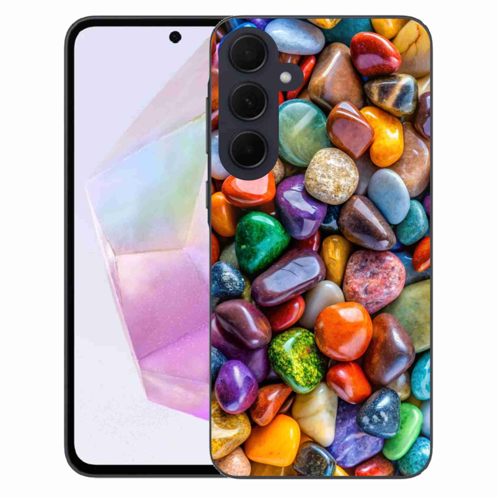 Gélový kryt mmCase na Samsung Galaxy A35 5G - farebné kamienky