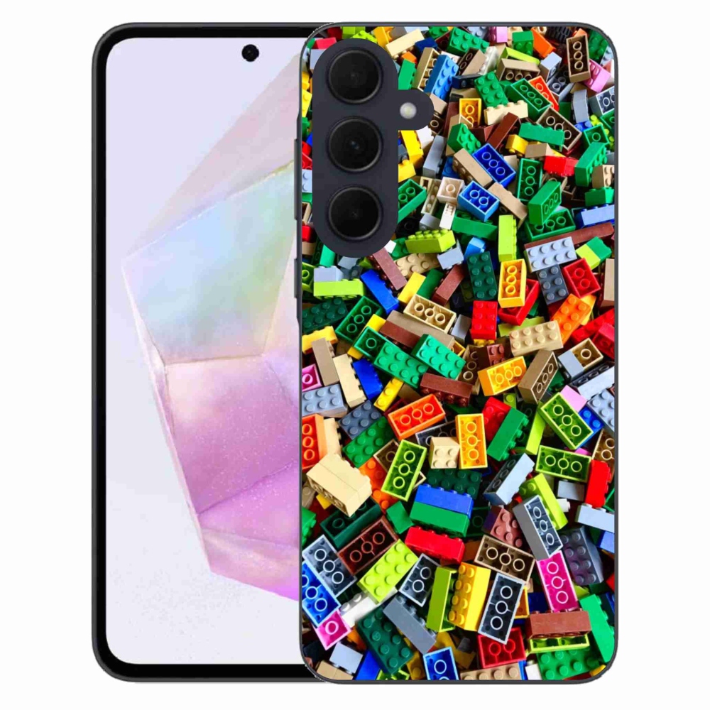 Gélový kryt mmCase na Samsung Galaxy A35 5G - farebné stavebné kocky