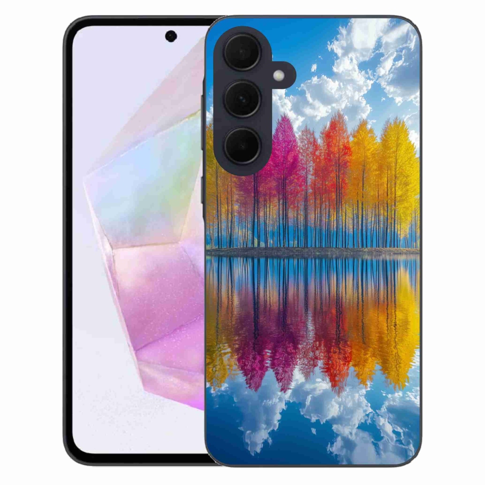 Gélový kryt mmCase na Samsung Galaxy A35 5G - farebné stromy