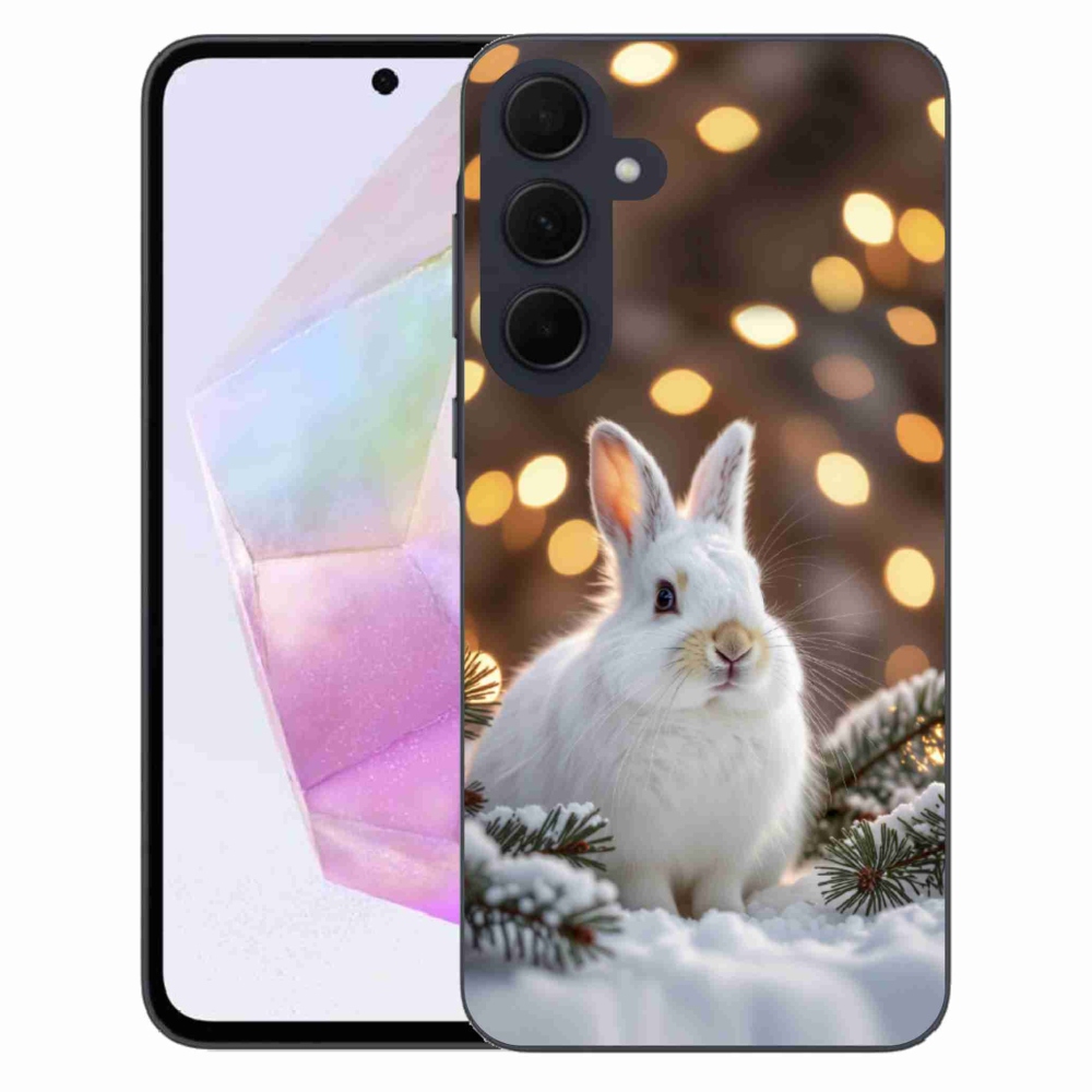 Gélový kryt mmCase na Samsung Galaxy A35 5G - biely zajac