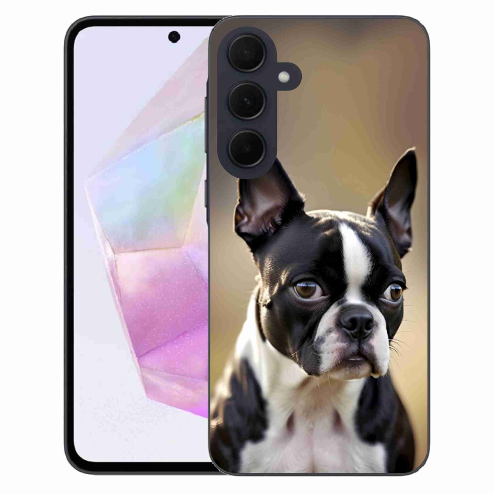 Gélový kryt mmCase na Samsung Galaxy A35 5G - bostonský teriér