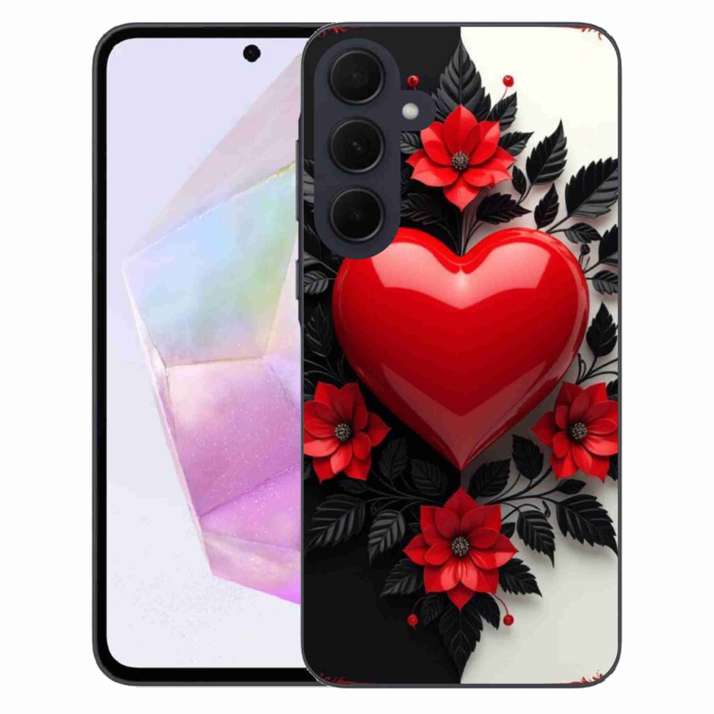 Gélový kryt mmCase na Samsung Galaxy A35 5G - červené srdce