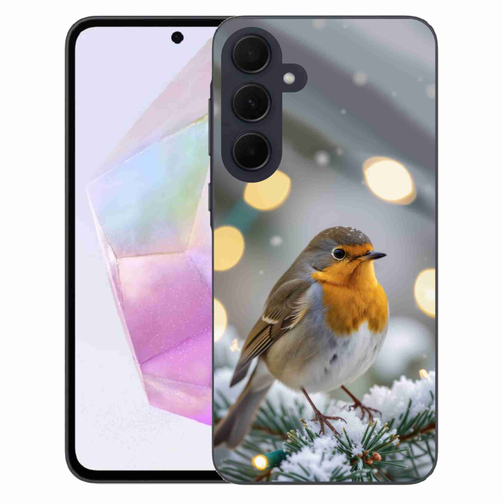 Gélový kryt mmCase na Samsung Galaxy A35 5G - červienka v zime