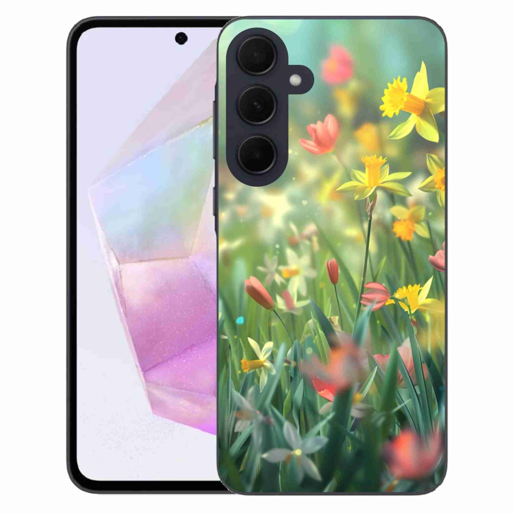 Gélový kryt mmCase na Samsung Galaxy A35 5G - jarné kvety
