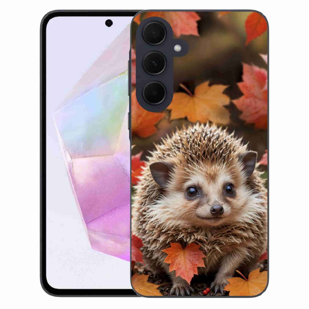Gélový kryt mmCase na Samsung Galaxy A35 5G - ježko v lístia