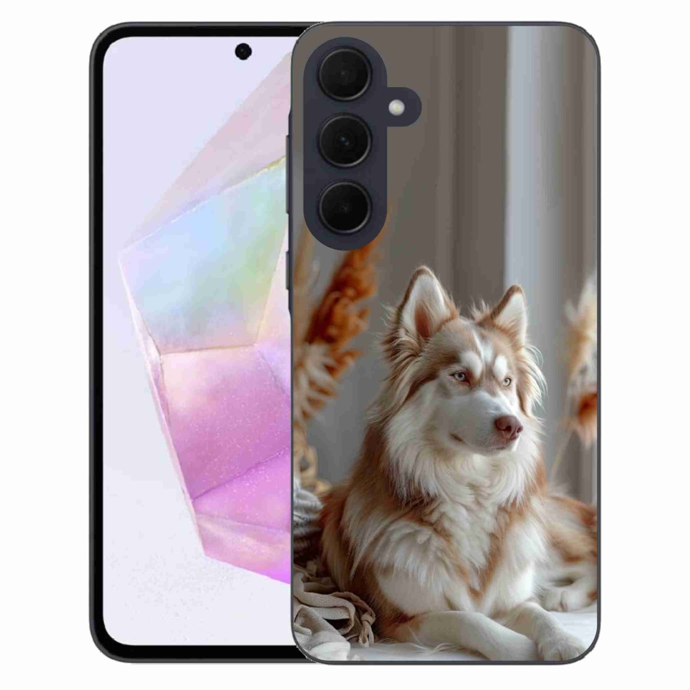 Gélový kryt mmCase na Samsung Galaxy A35 5G - pokojný sibírsky husky