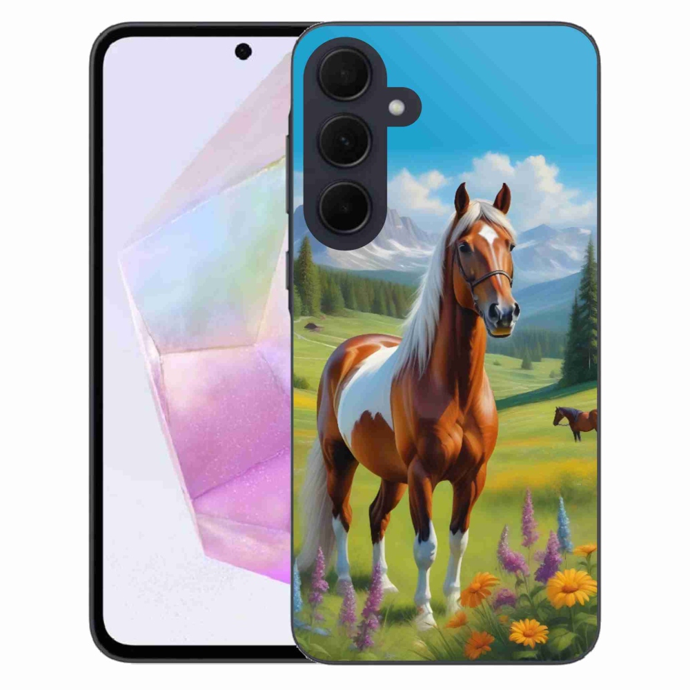 Gélový kryt mmCase na Samsung Galaxy A35 5G - kôň na lúke