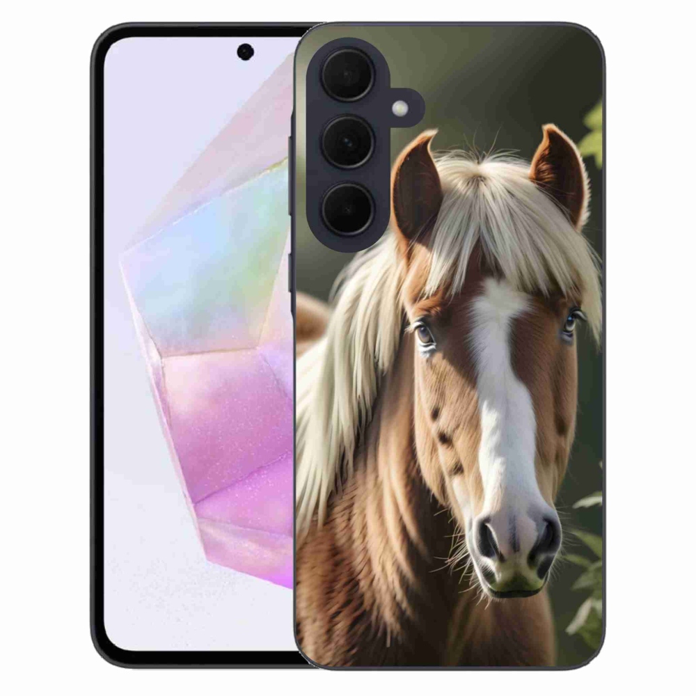 Gélový kryt mmCase na Samsung Galaxy A35 5G - kôň so svetlou hrivou