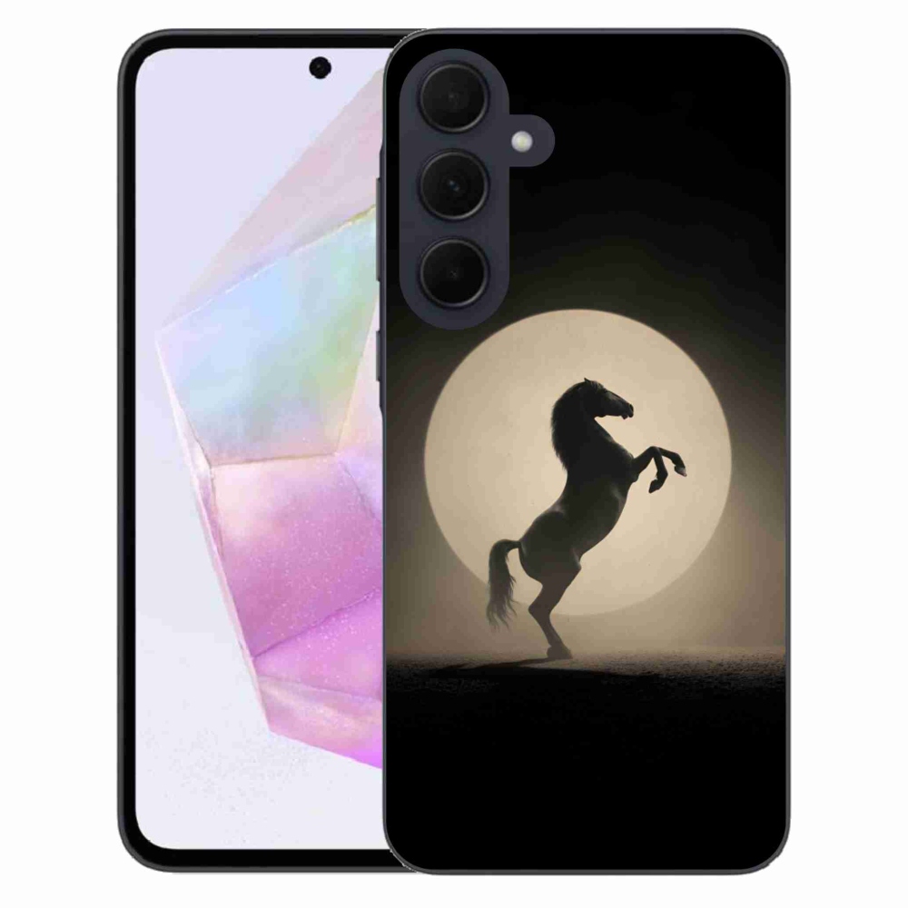Gélový kryt mmCase na Samsung Galaxy A35 5G - kôň v siluete