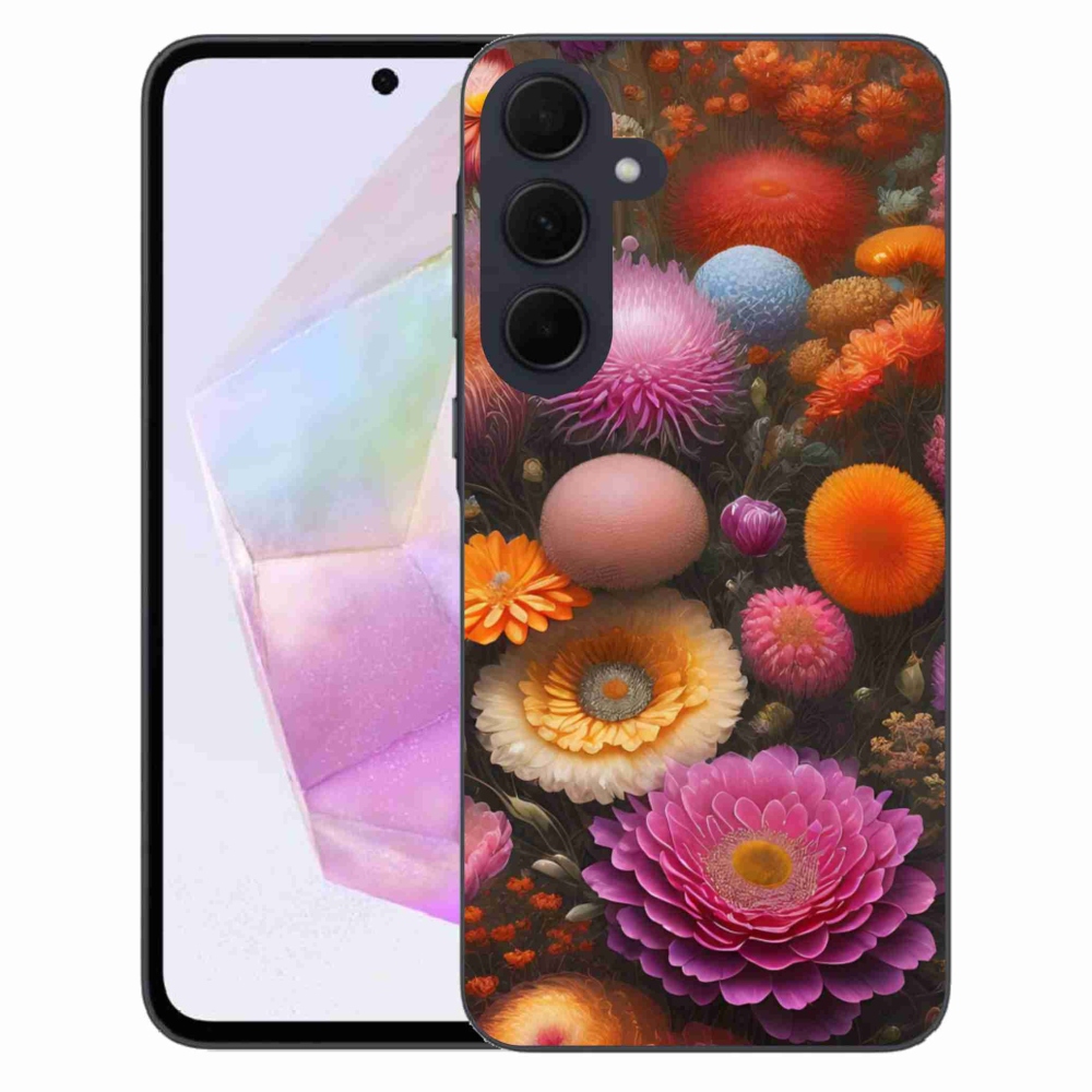 Gélový kryt mmCase na Samsung Galaxy A35 5G - kvetinová kompozícia