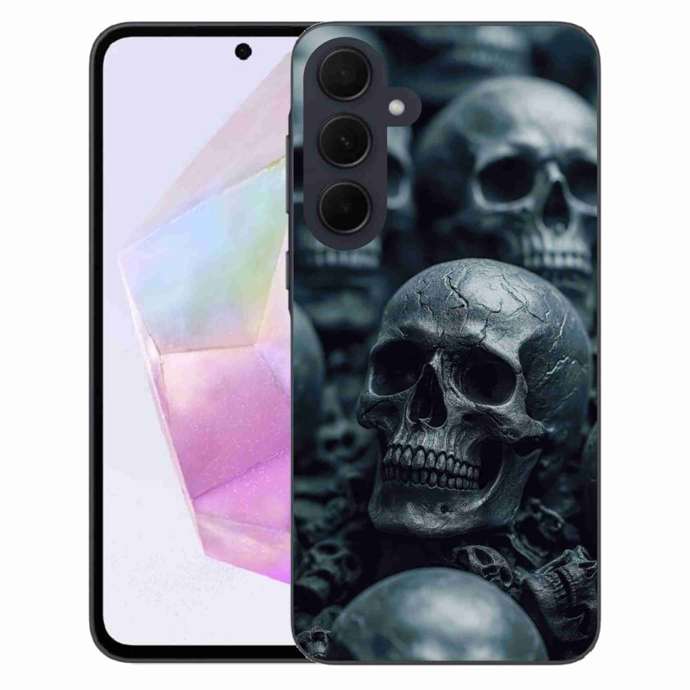 Gélový kryt mmCase na Samsung Galaxy A35 5G - lebka 2