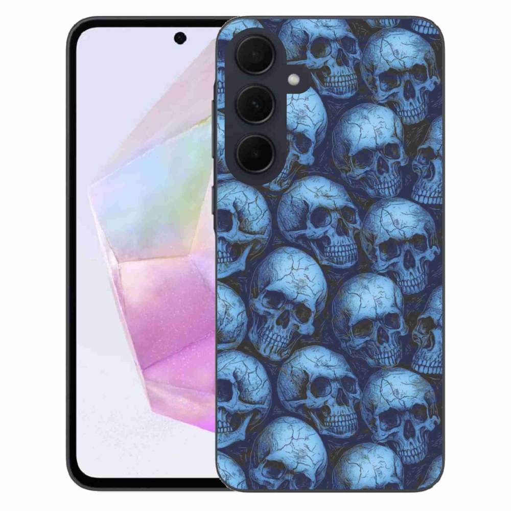 Gélový kryt mmCase na Samsung Galaxy A35 5G - lebky