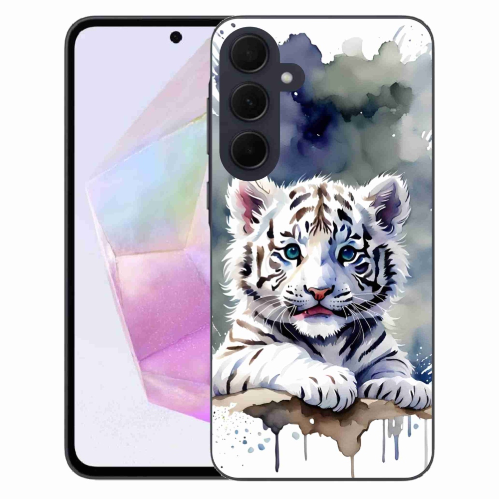 Gélový kryt mmCase na Samsung Galaxy A35 5G - mláďa bieleho tigra