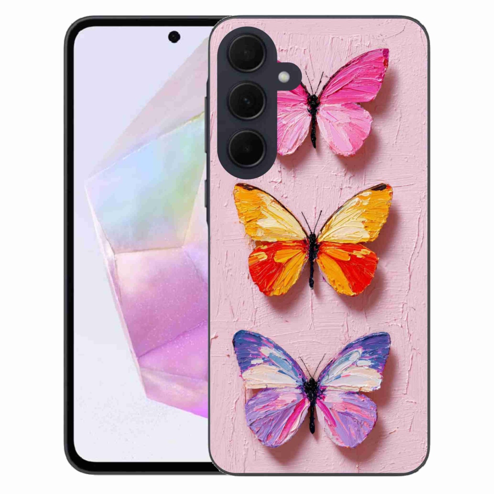 Gélový kryt mmCase na Samsung Galaxy A35 5G - motýlia trojica