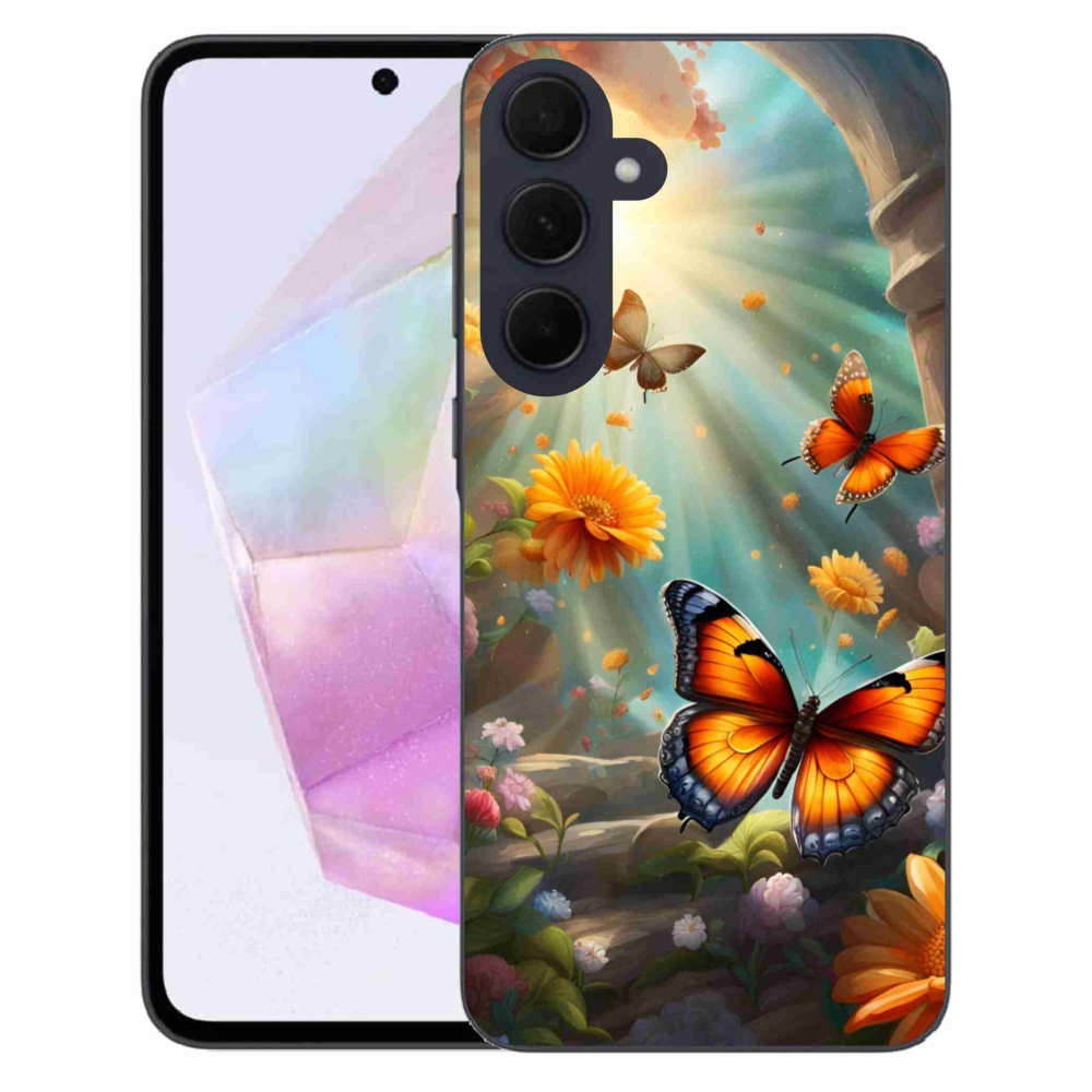 Gélový kryt mmCase na Samsung Galaxy A35 5G - motýlia záhrada 2