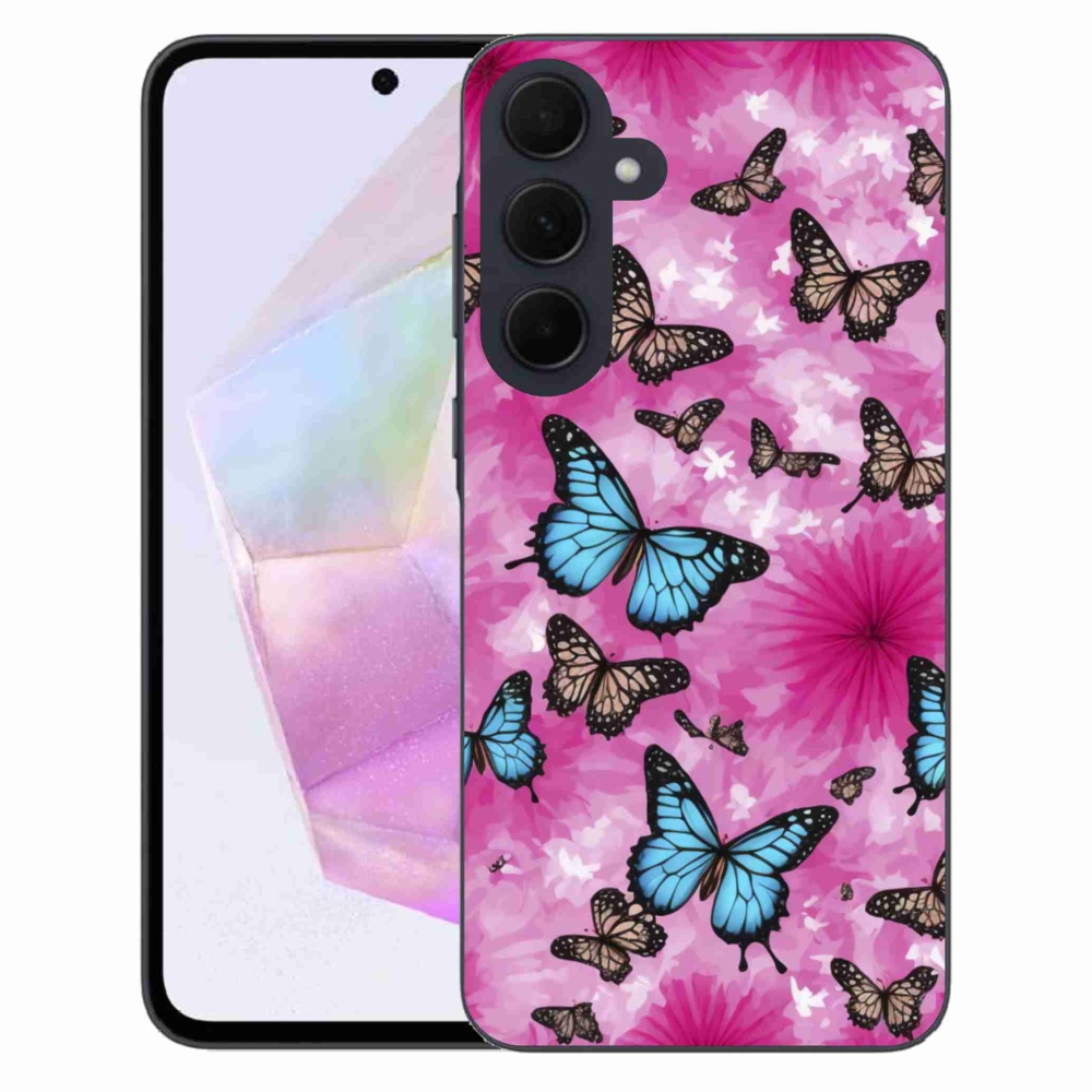 Gélový kryt mmCase na Samsung Galaxy A35 5G - motýlia záhrada