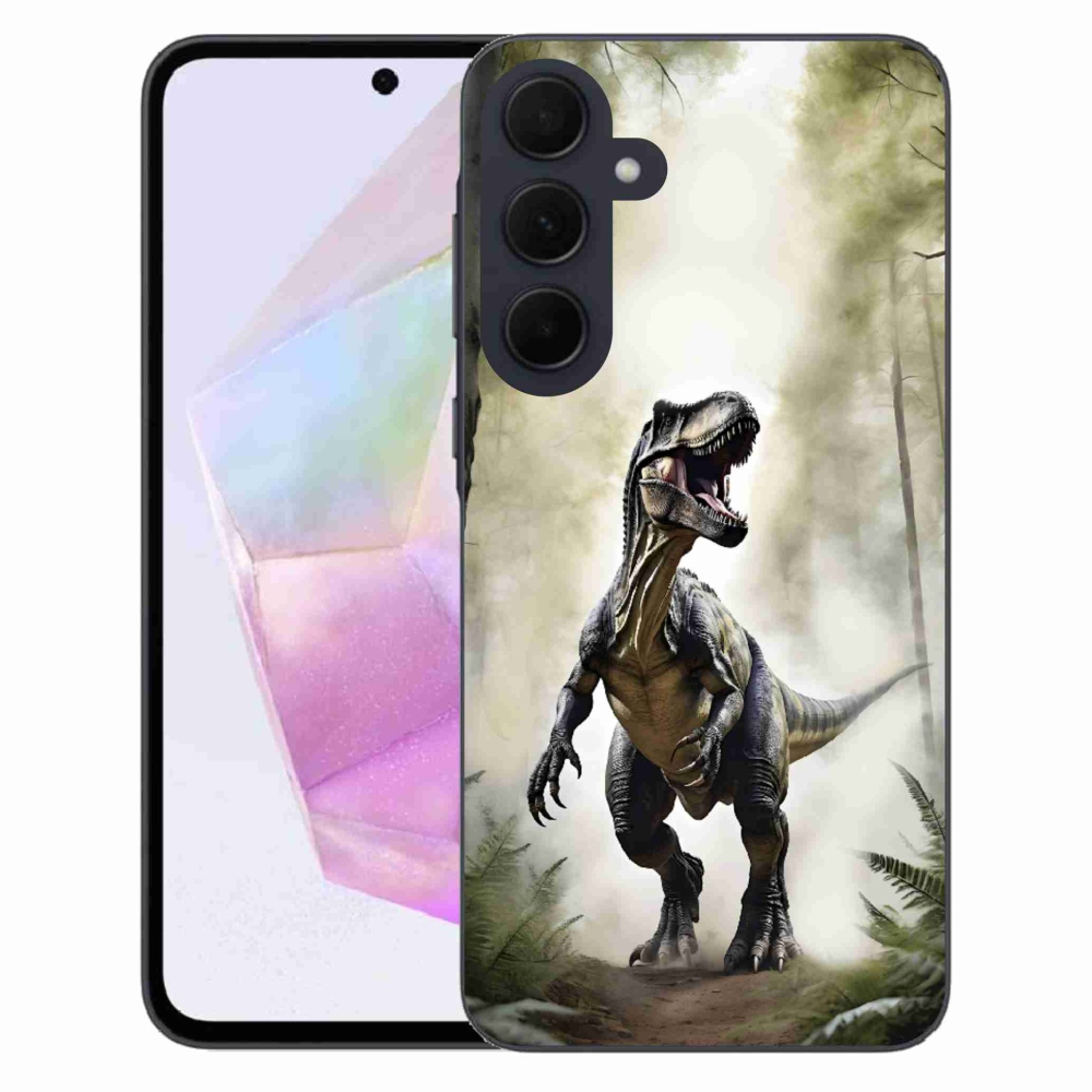 Gélový kryt mmCase na Samsung Galaxy A35 5G - naštvaný T-Rex