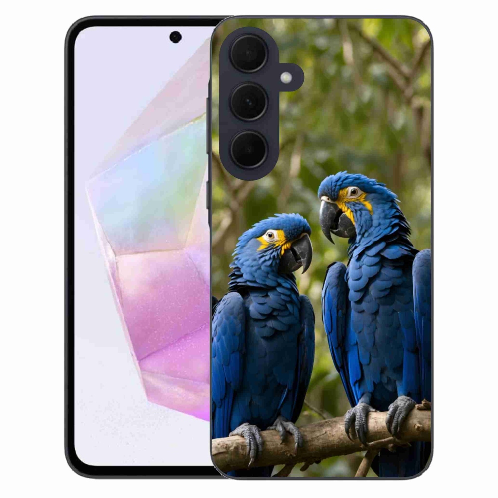 Gélový kryt mmCase na Samsung Galaxy A35 5G - papagájové duo