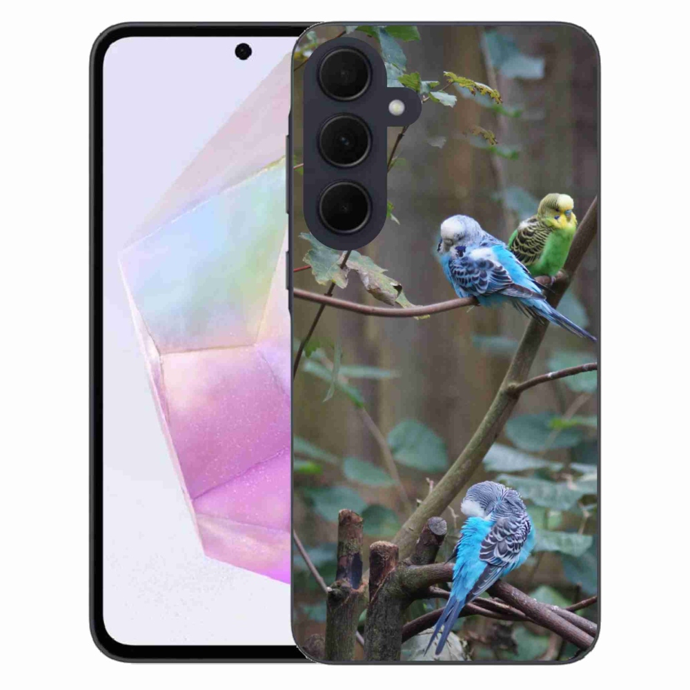 Gélový kryt mmCase na Samsung Galaxy A35 5G - papagáje na vetve