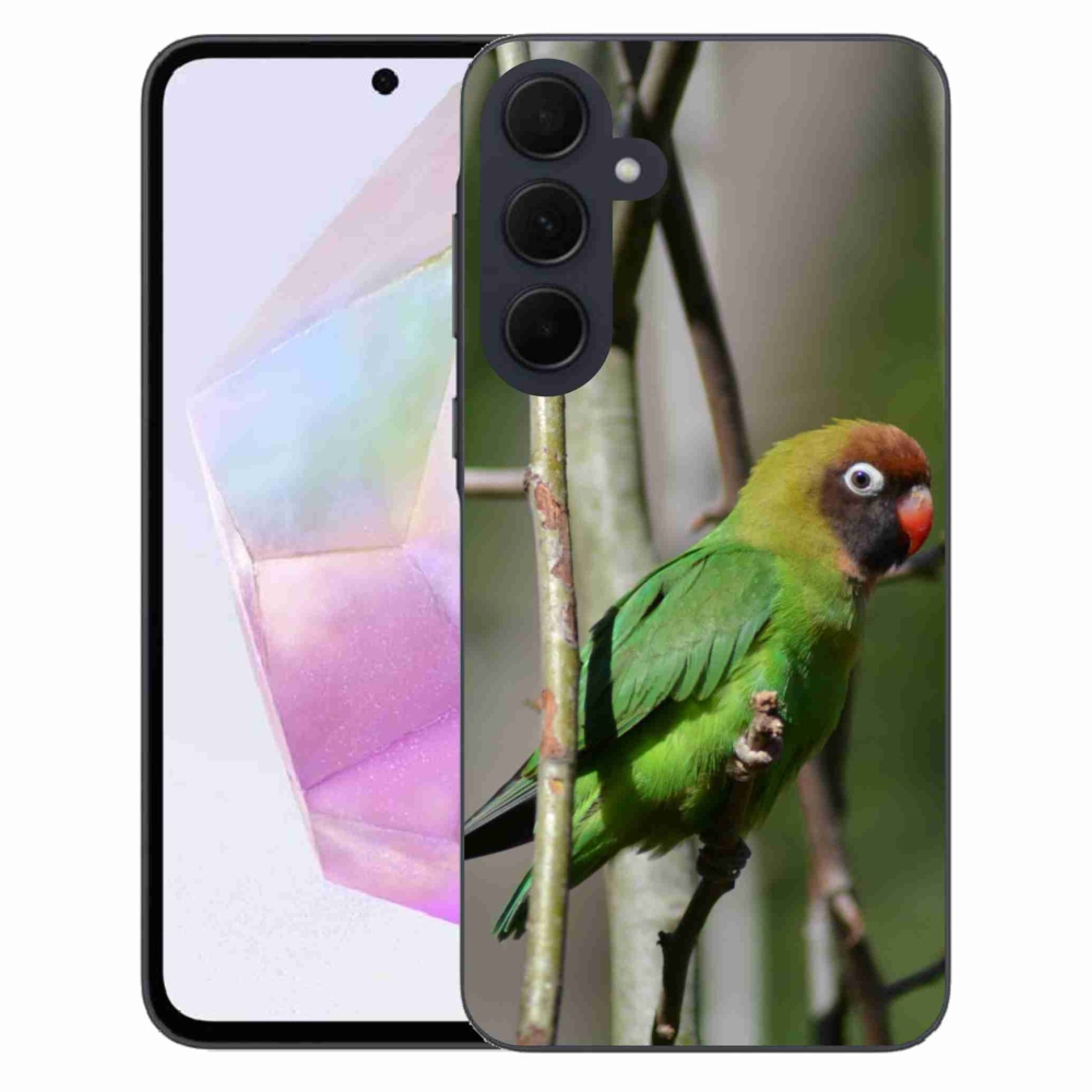 Gélový kryt mmCase na Samsung Galaxy A35 5G - papagáj agapornis