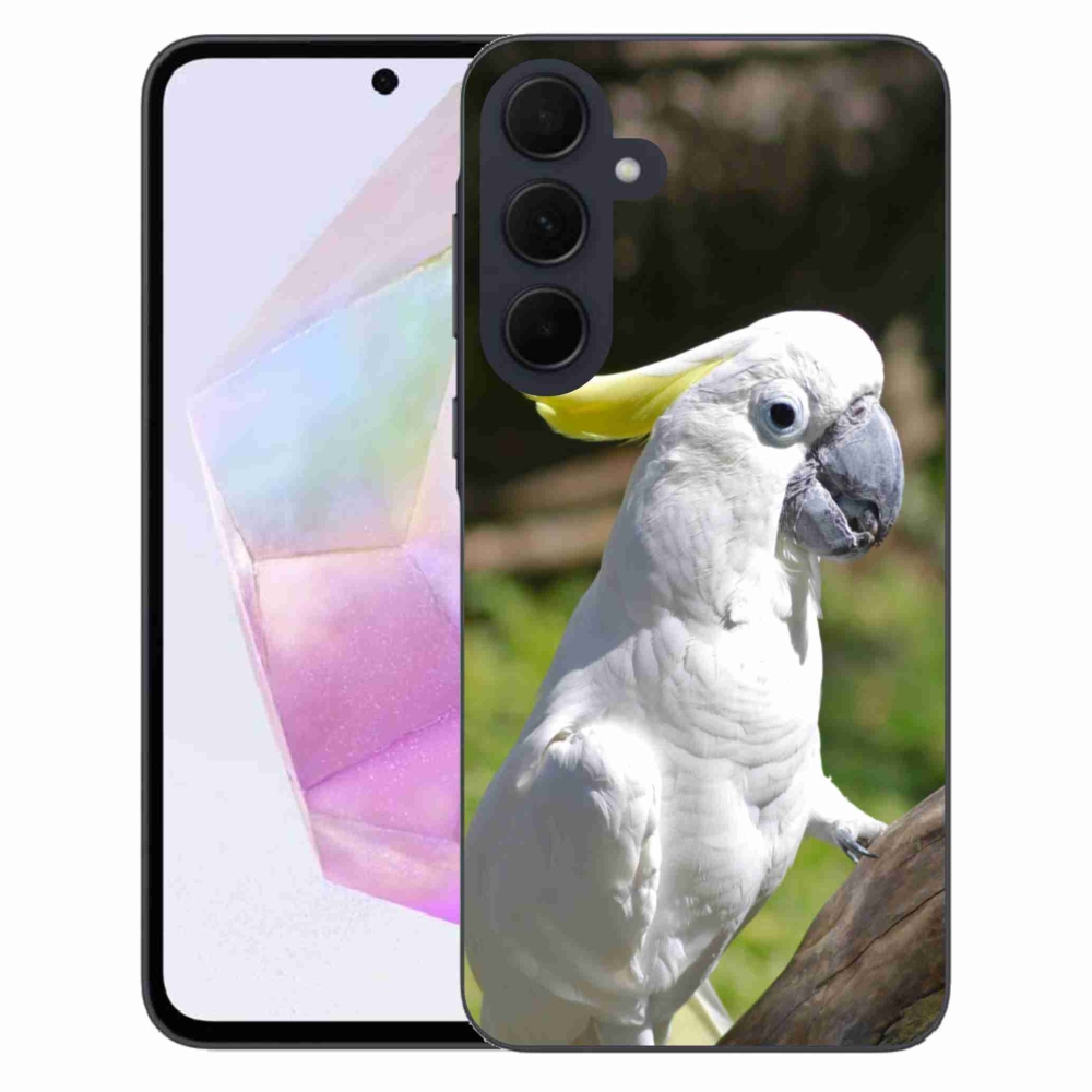 Gélový kryt mmCase na Samsung Galaxy A35 5G - papagáj kakadu 2