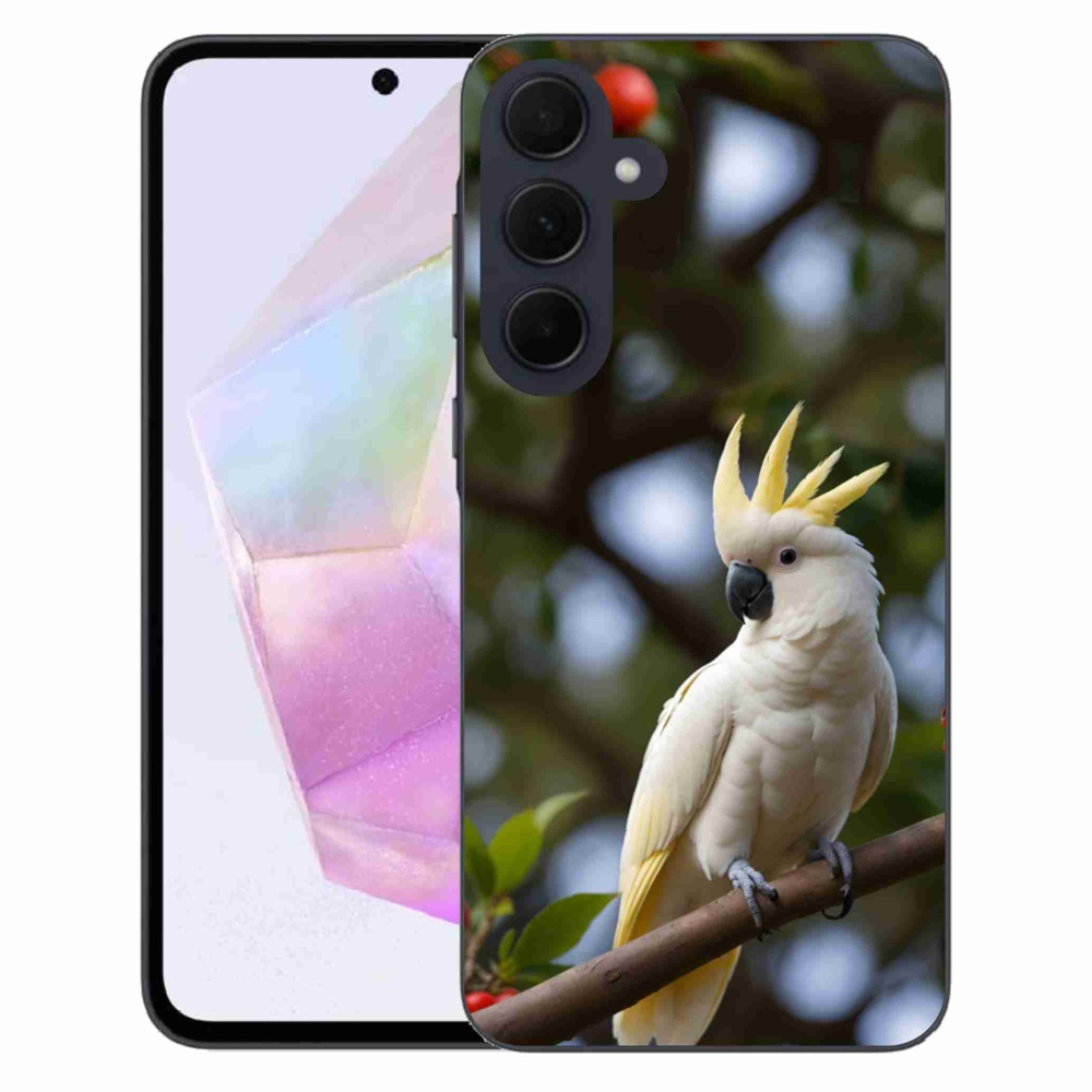 Gélový kryt mmCase na Samsung Galaxy A35 5G - papagáj kakadu 3