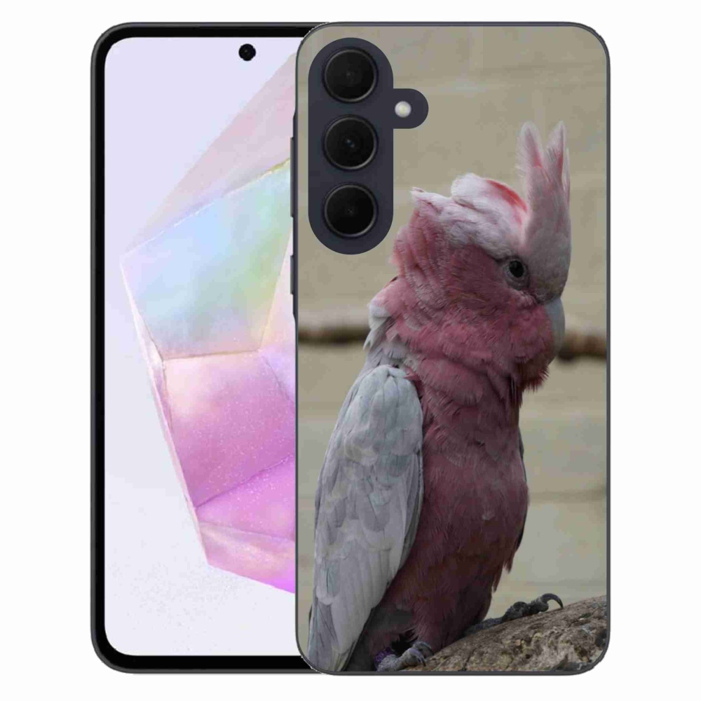 Gélový kryt mmCase na Samsung Galaxy A35 5G - papagáj kakadu ružový