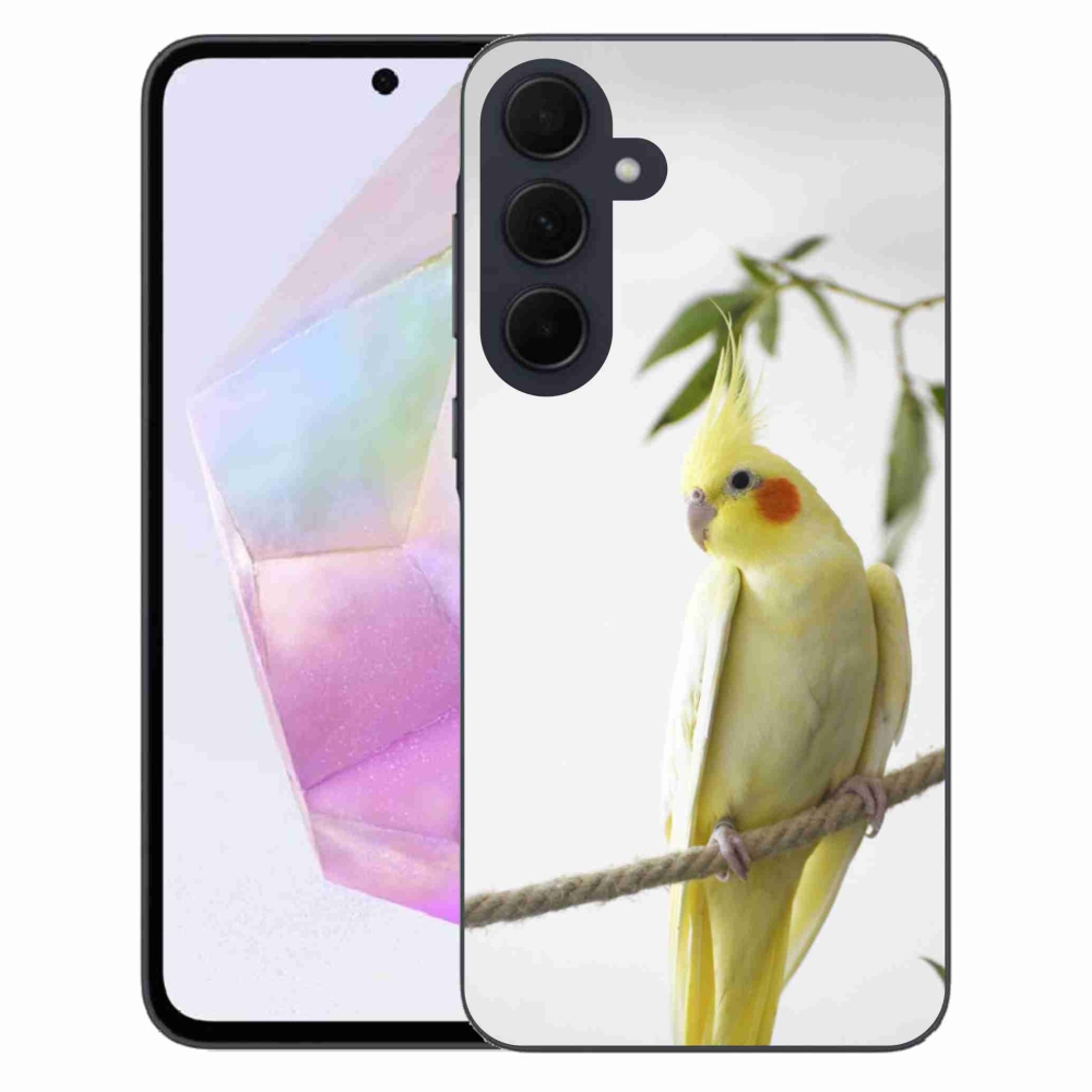 Gélový kryt mmCase na Samsung Galaxy A35 5G - papagáj korela chocholatá