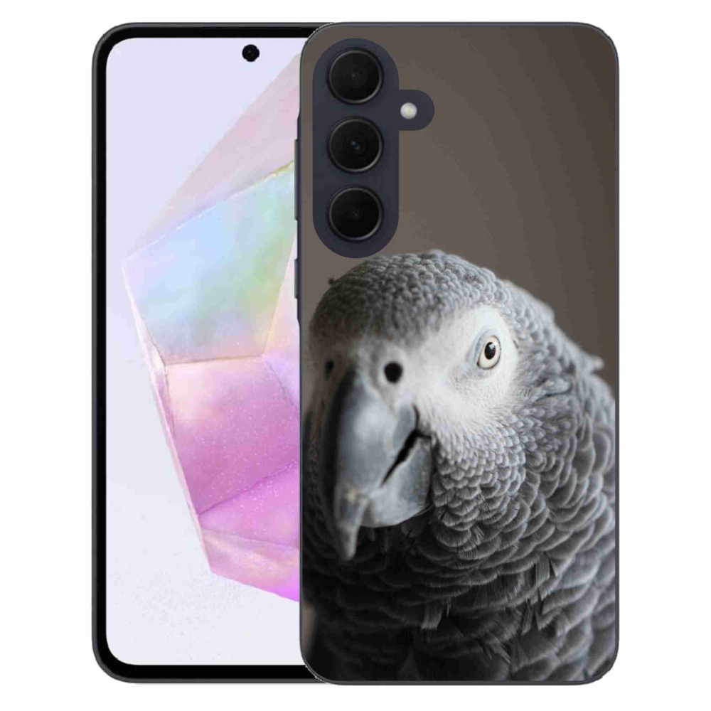 Gélový kryt mmCase na Samsung Galaxy A35 5G - papagáj žako 2