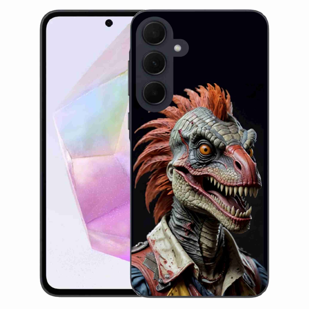Gélový kryt mmCase na Samsung Galaxy A35 5G - punk dinosaurus