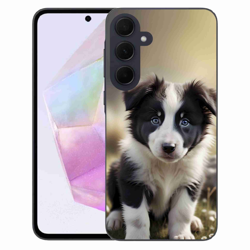 Gélový kryt mmCase na Samsung Galaxy A35 5G - roztomilá border kólia