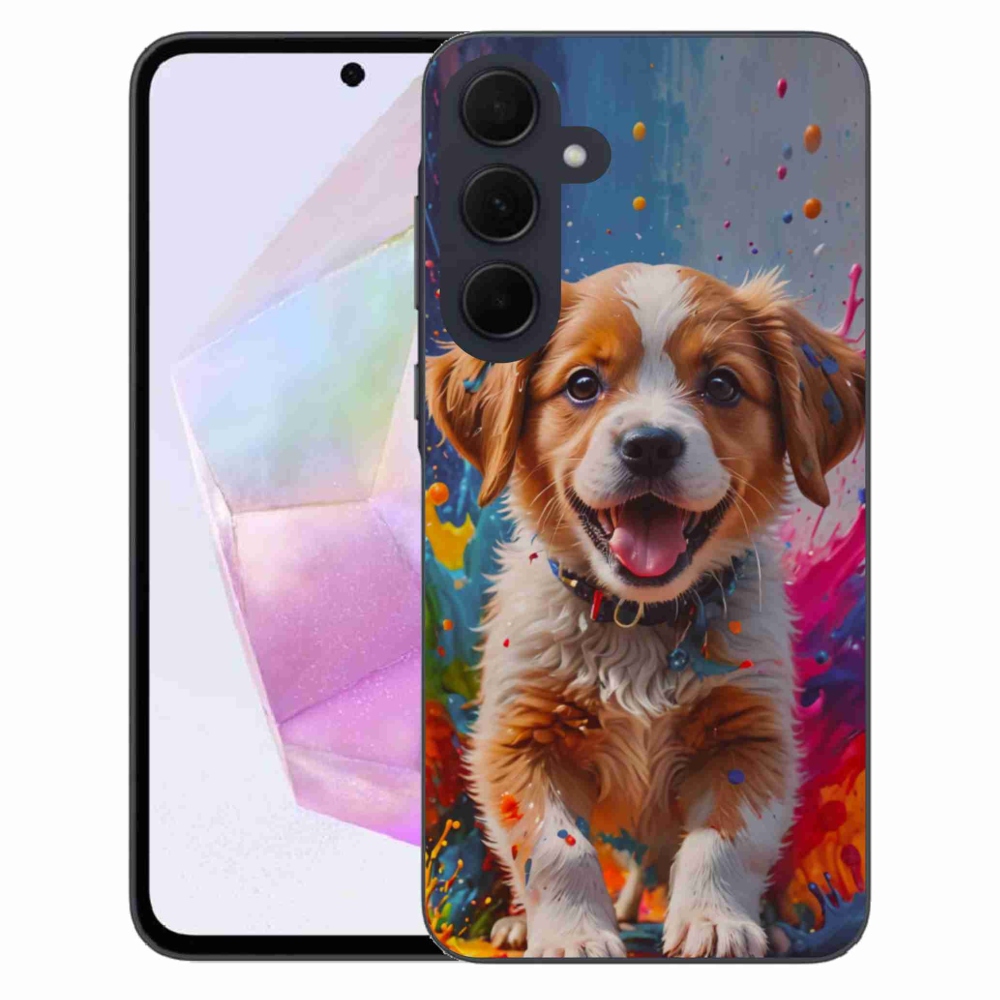 Gélový kryt mmCase na Samsung Galaxy A35 5G - roztomilé šteňa 3