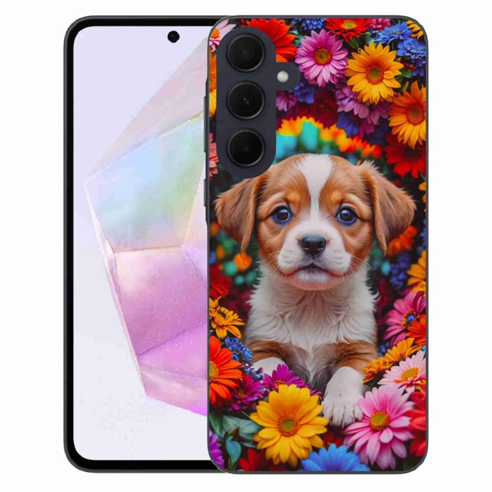 Gélový kryt mmCase na Samsung Galaxy A35 5G - roztomilé šteňa