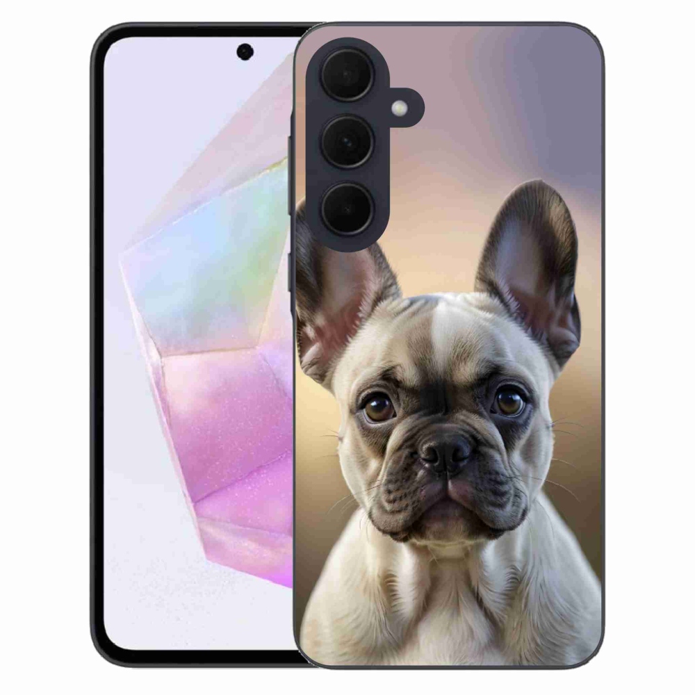 Gélový kryt mmCase na Samsung Galaxy A35 5G - roztomilý francúzsky buldoček