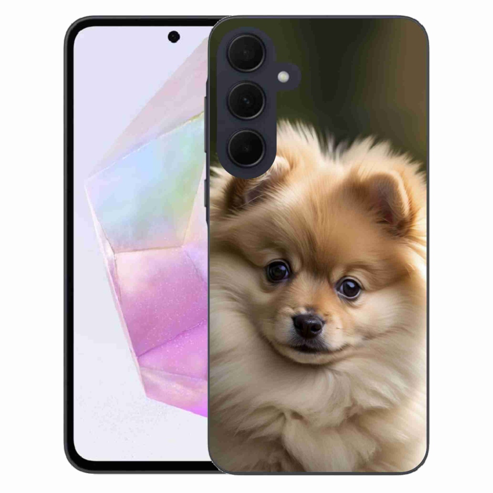 Gélový kryt mmCase na Samsung Galaxy A35 5G - roztomilý pomeranian 2