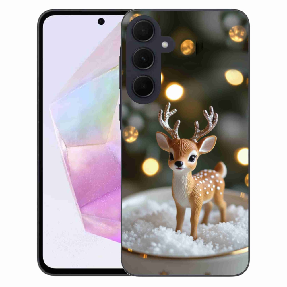 Gélový kryt mmCase na Samsung Galaxy A35 5G - roztomilý vianočný jeleň