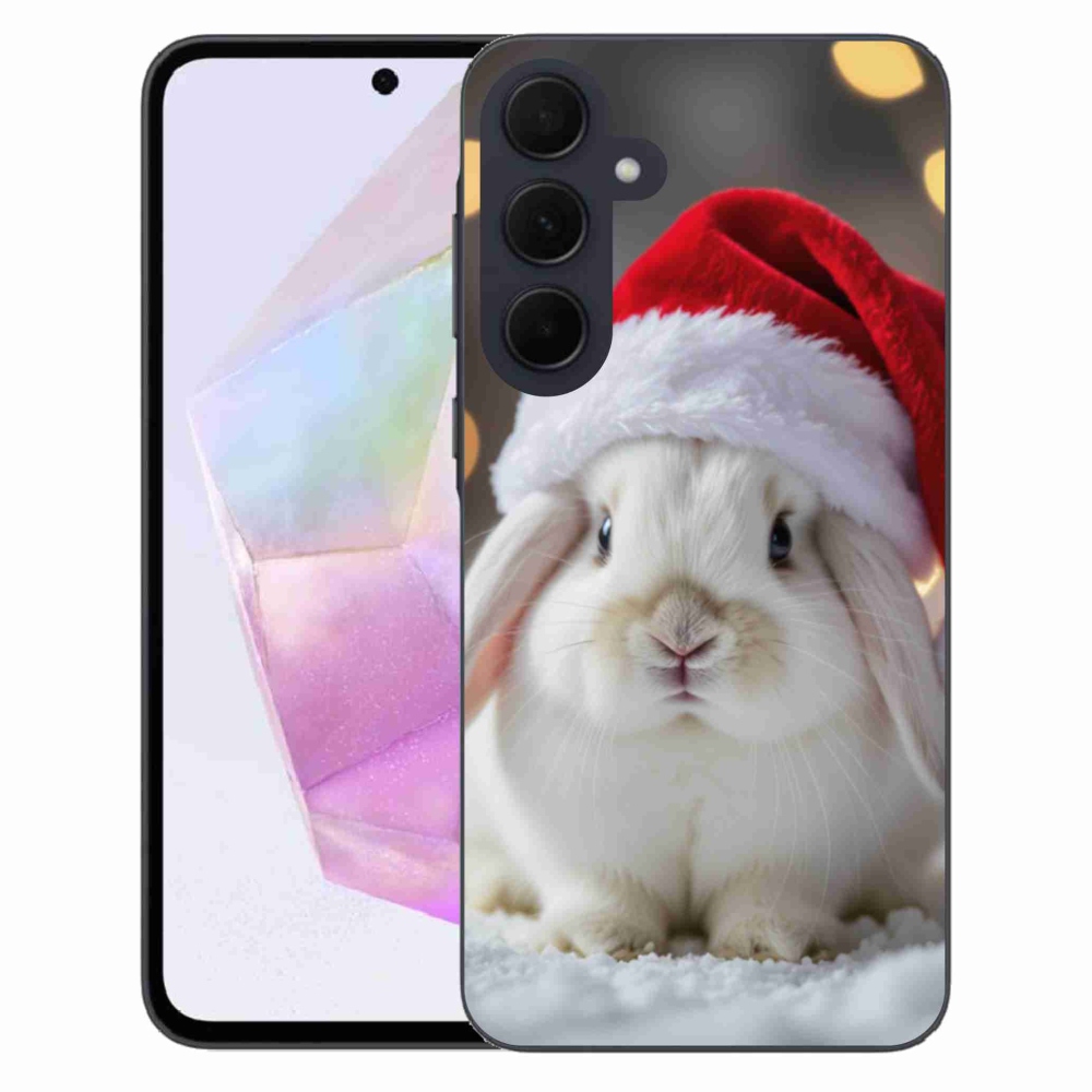 Gélový kryt mmCase na Samsung Galaxy A35 5G - vianočný králik