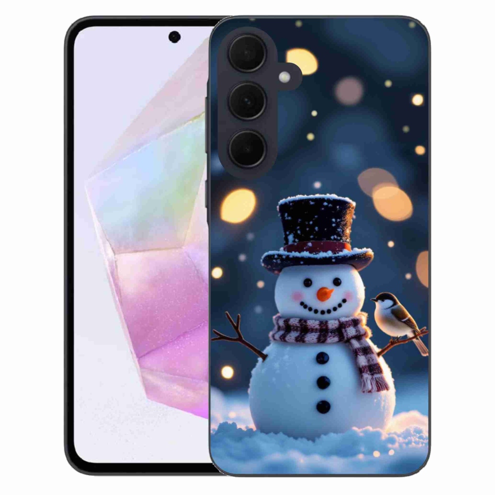 Gélový kryt mmCase na Samsung Galaxy A35 5G - vianočný snehuliak