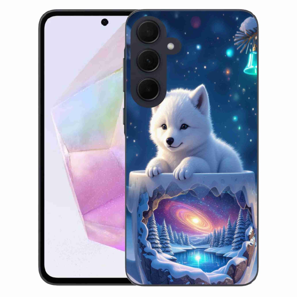 Gélový kryt mmCase na Samsung Galaxy A35 5G - vianočné šteňa