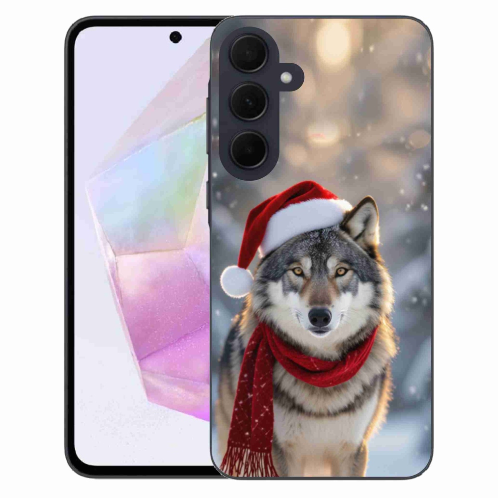 Gélový kryt mmCase na Samsung Galaxy A35 5G - vianočný vlk