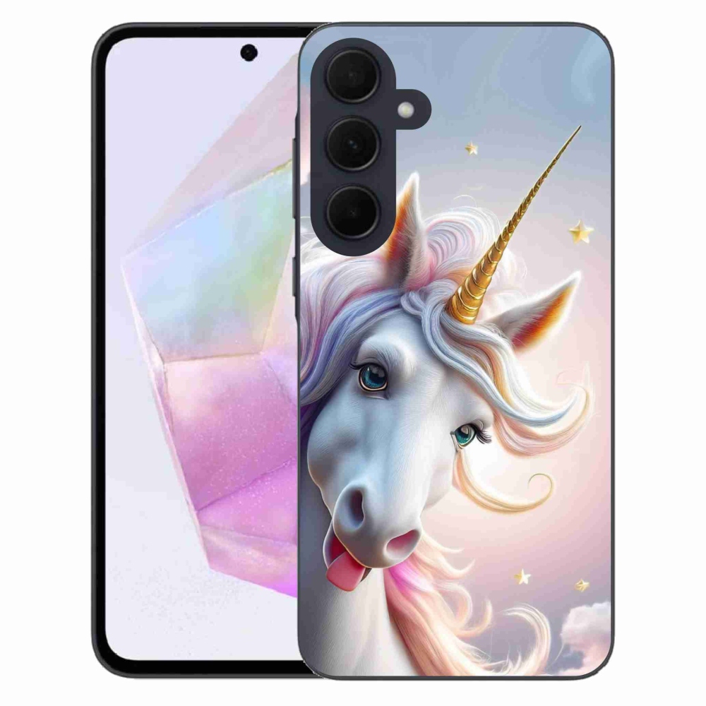 Gélový kryt mmCase na Samsung Galaxy A35 5G - veselý jednorožec