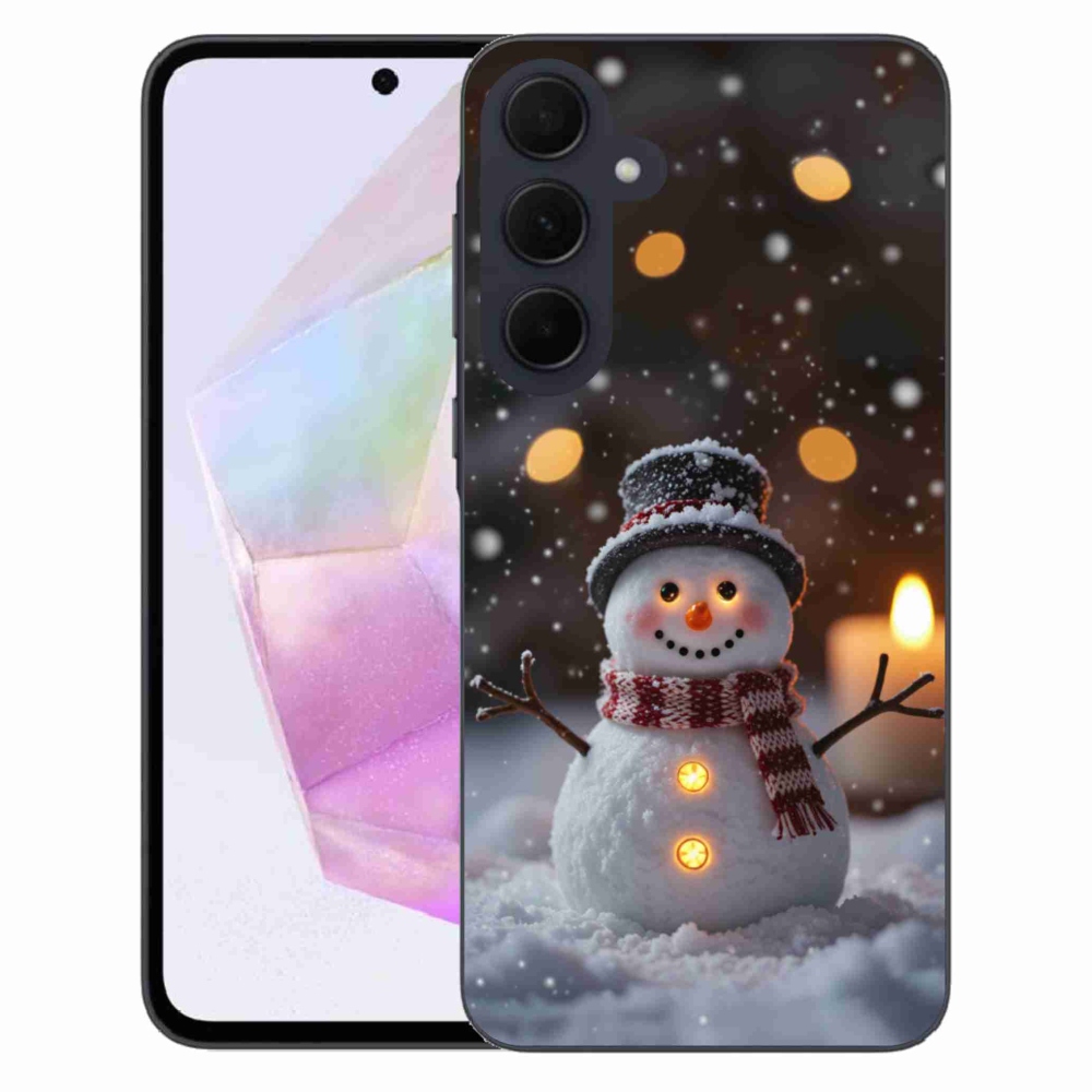Gélový kryt mmCase na Samsung Galaxy A35 5G - veselý snehuliak