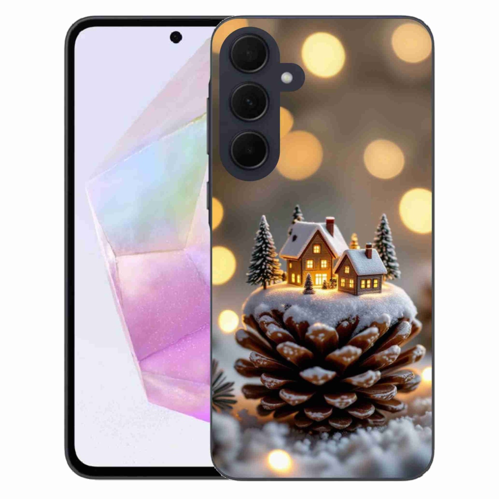 Gélový kryt mmCase na Samsung Galaxy A35 5G - zimná dedinka